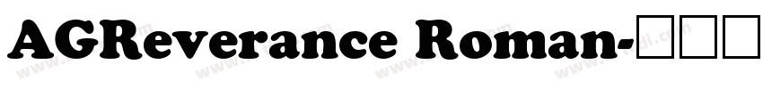 AGReverance Roman字体转换
